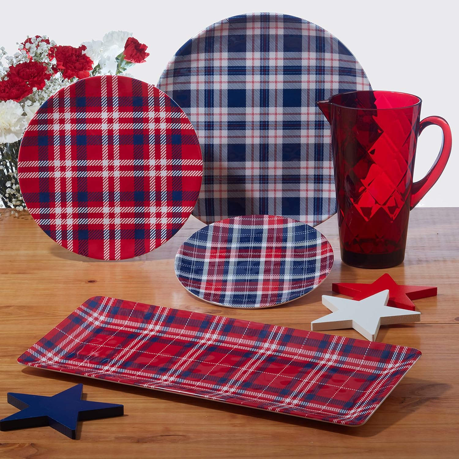 Patriotic Melamine Dinner Plates by Certified International