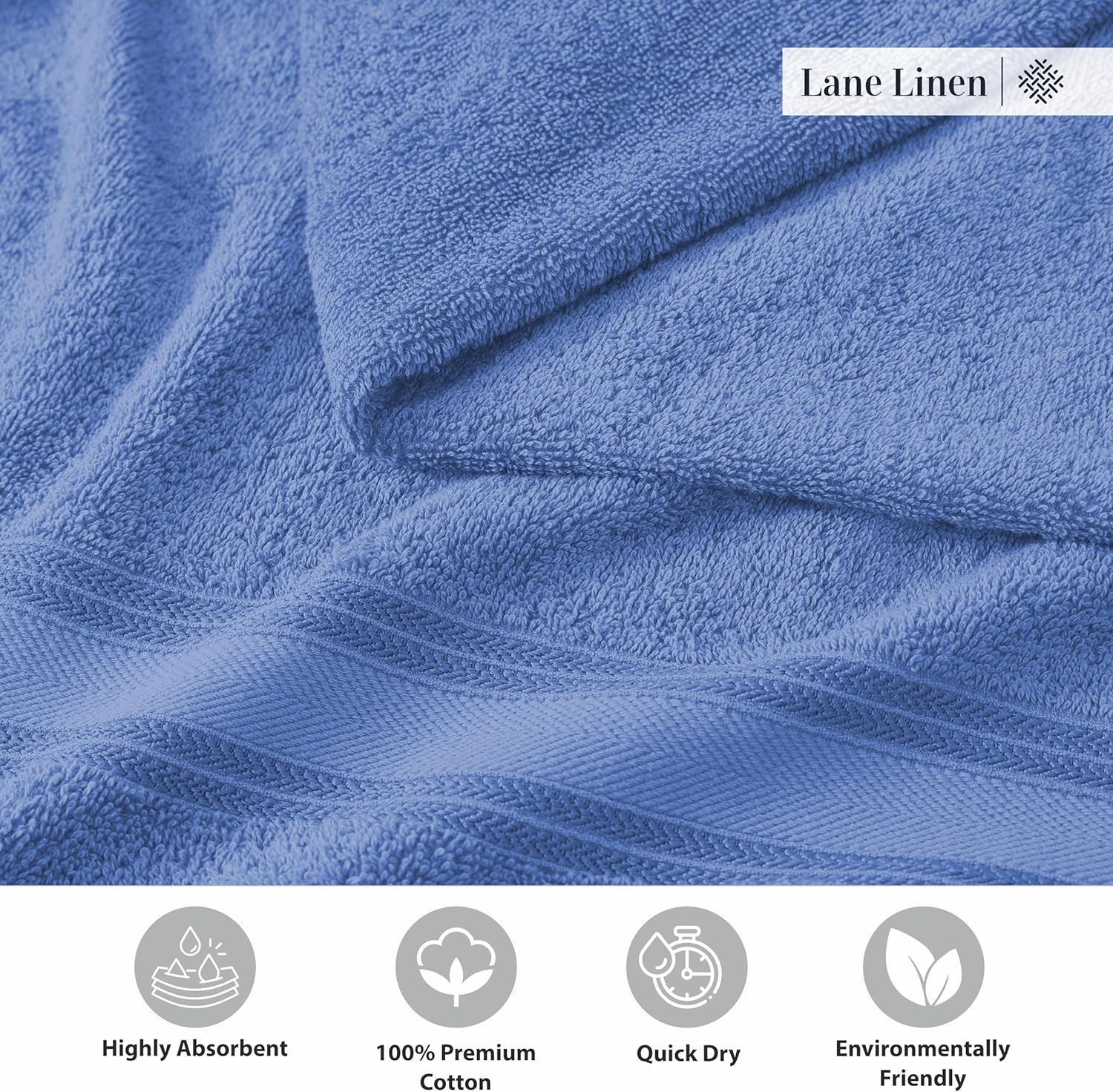 Luxury Bath Towels Set 12 Piece soft quick dry 100 cotton
