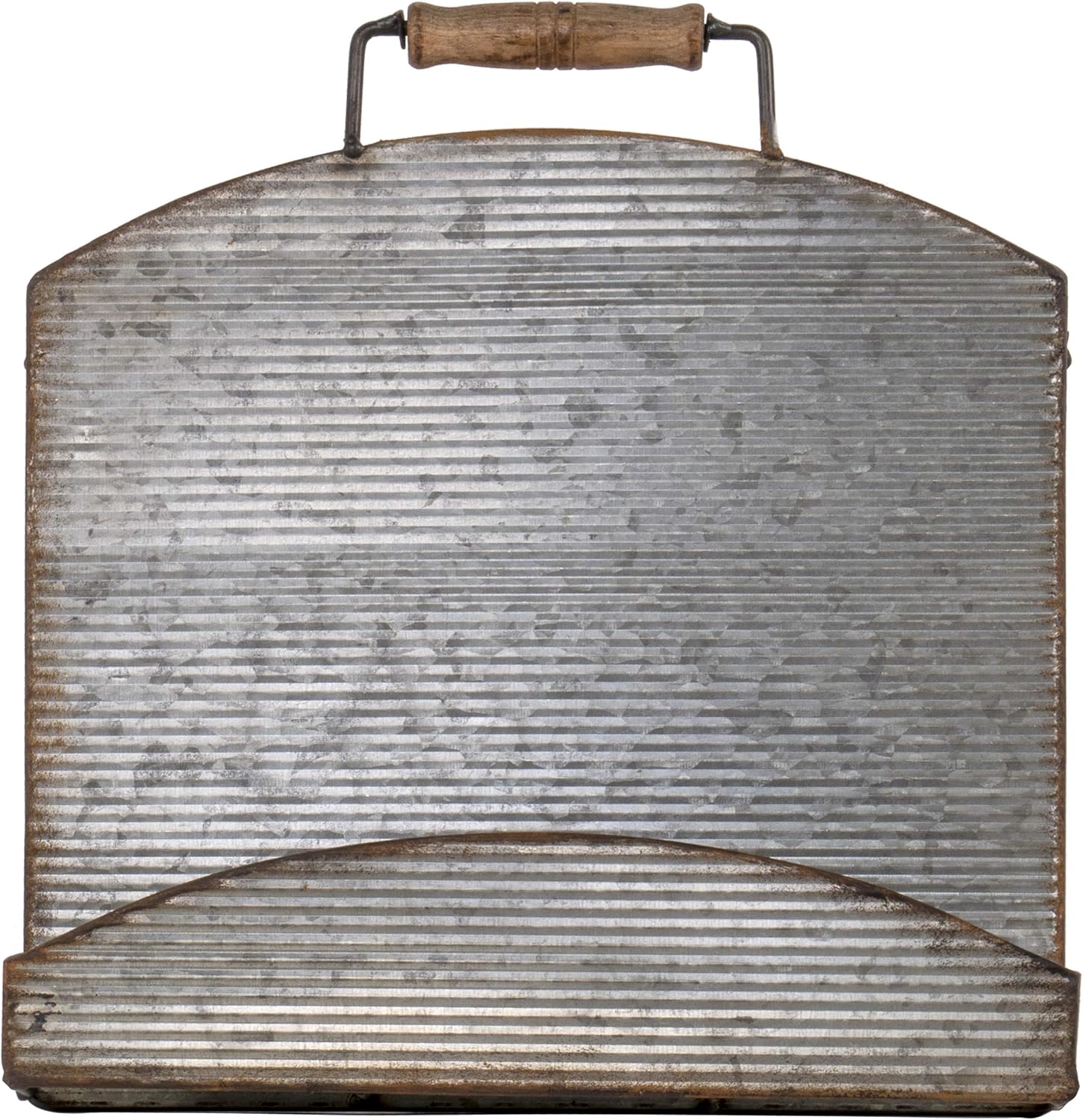 Red Co 11x11 Corrugated Metal Cookbook Display Stand with Handle