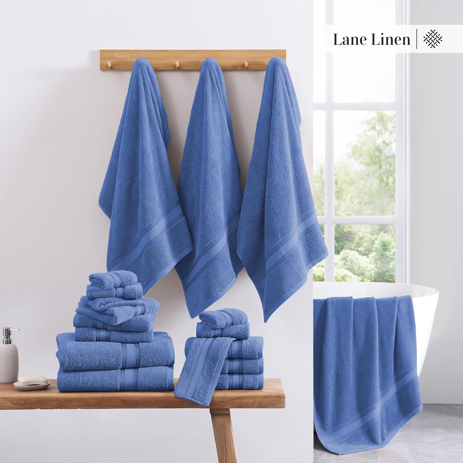 Luxury Bath Towels Set 12 Piece soft quick dry 100 cotton