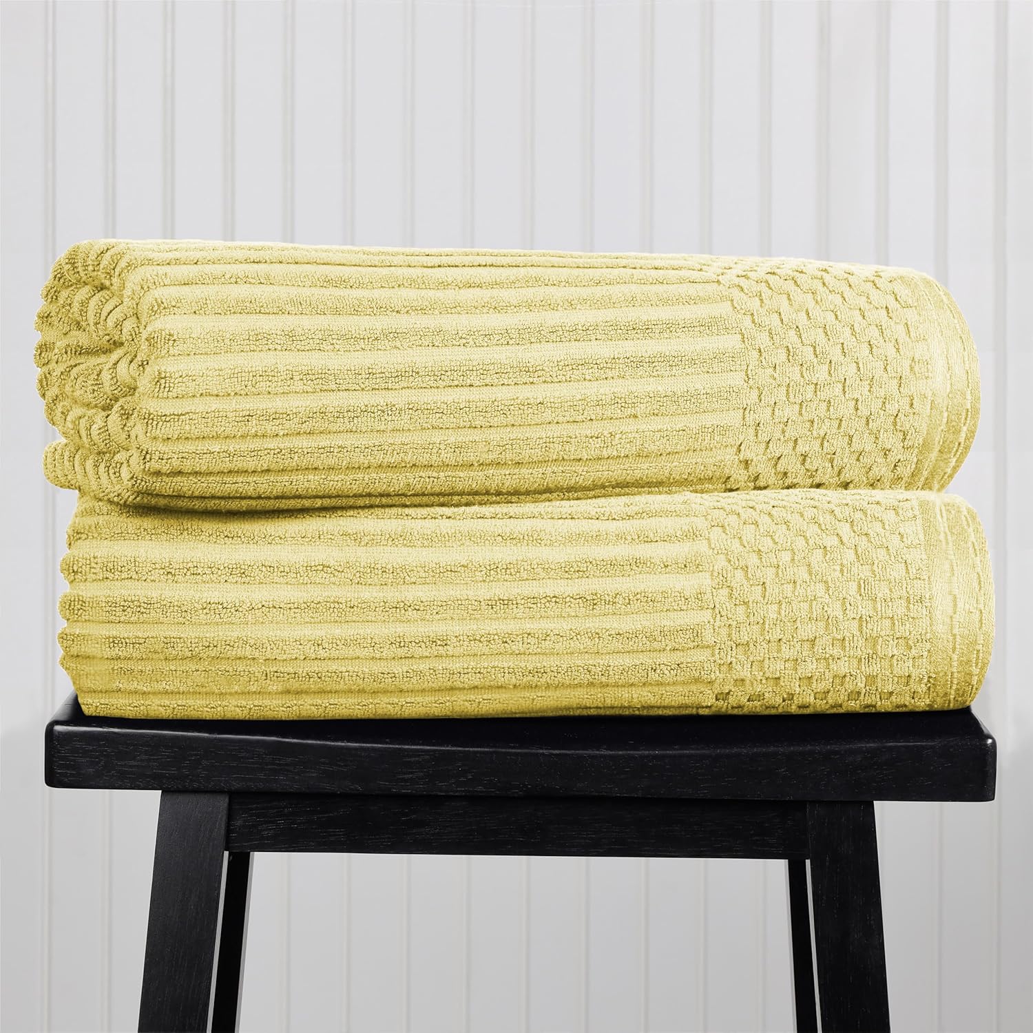 BLUENILEMILLS Cotton Bath Sheet Set of 2 - Golden Mist