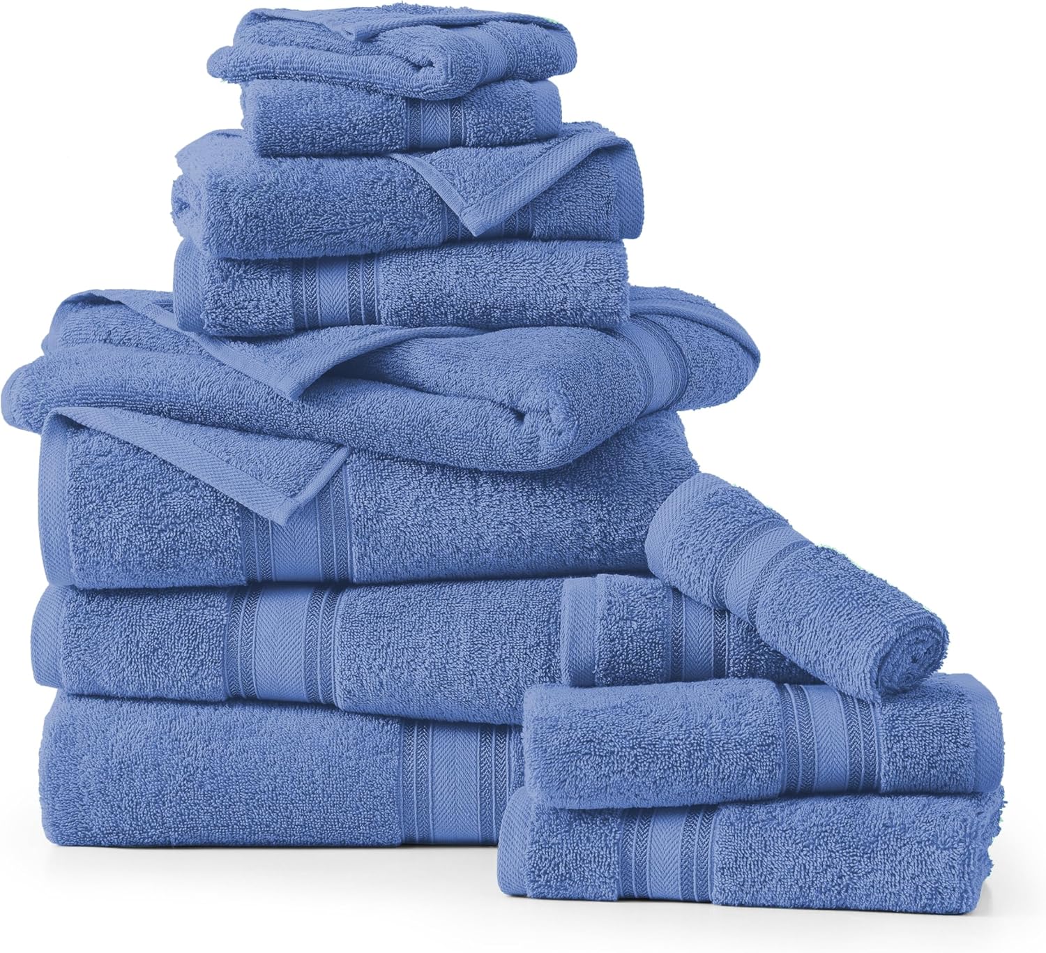 Luxury Bath Towels Set 12 Piece soft quick dry 100 cotton