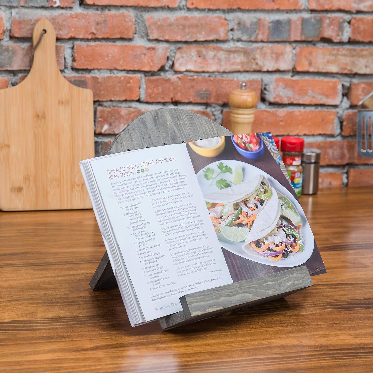 Vintage book stand for kitchen