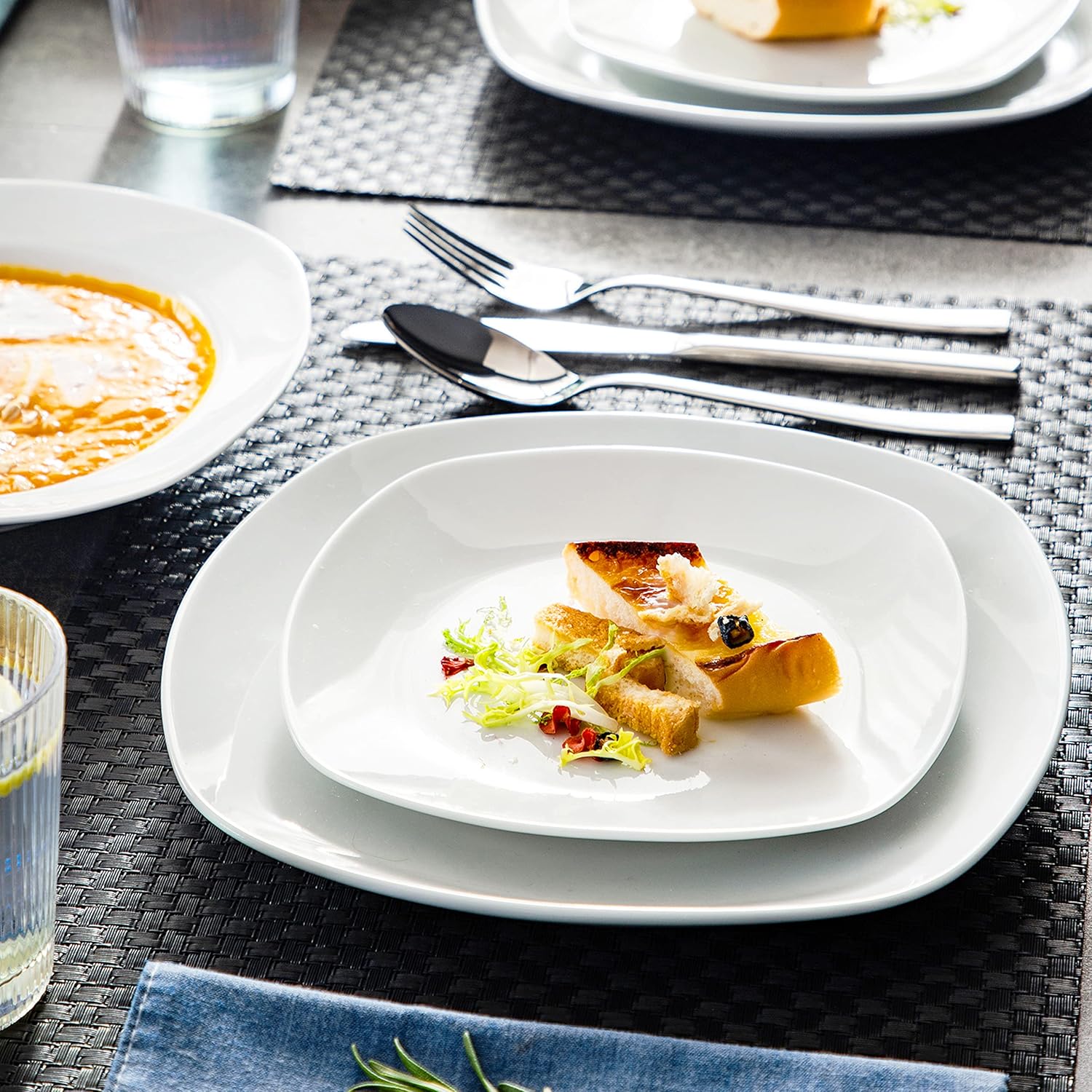 Malacasa Dinnerware SetNO-TOXIC Durable Dinnerware for 6