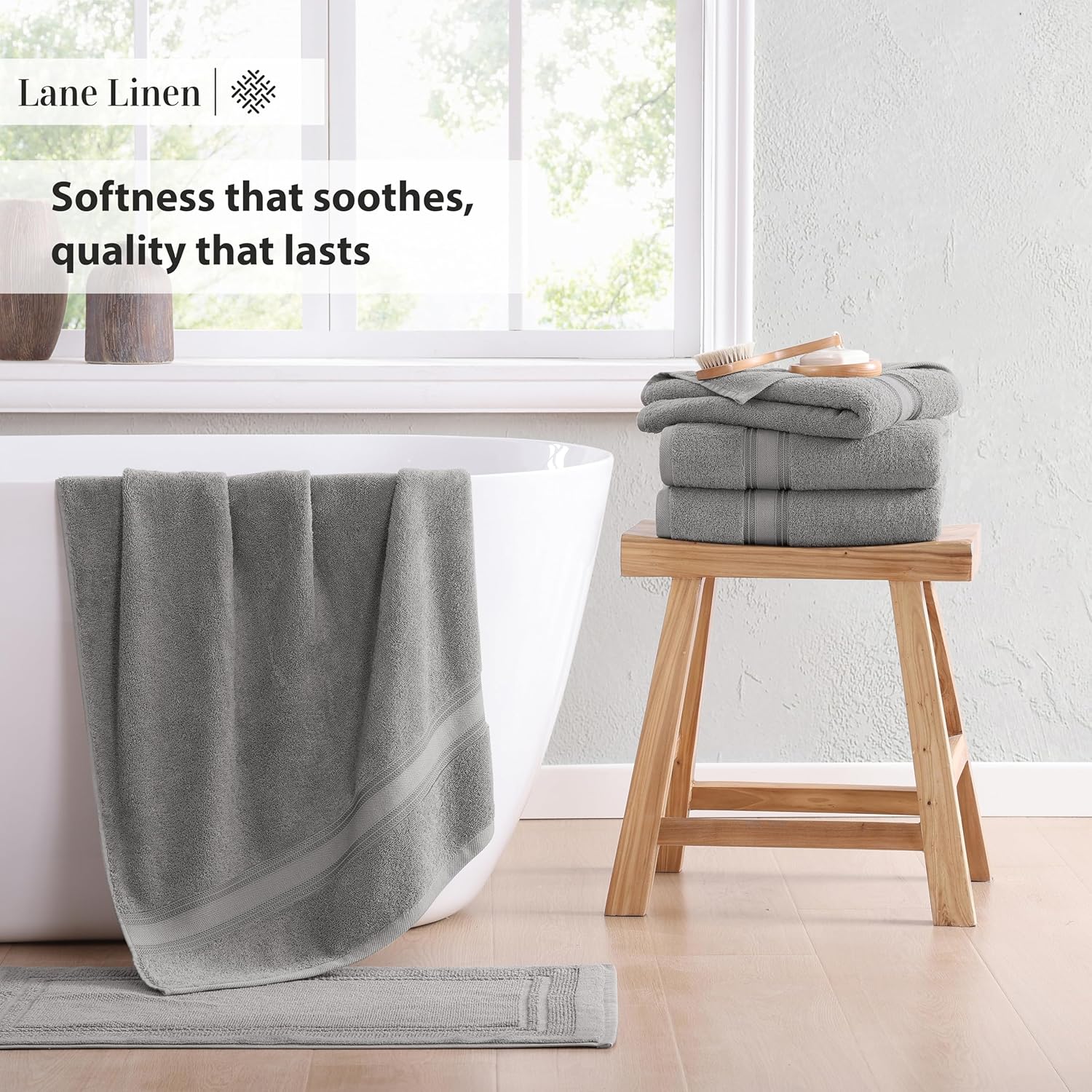 Luxury 100 Cotton Bath Towels - Zero Twist High Absorbency Cloud-like Softness