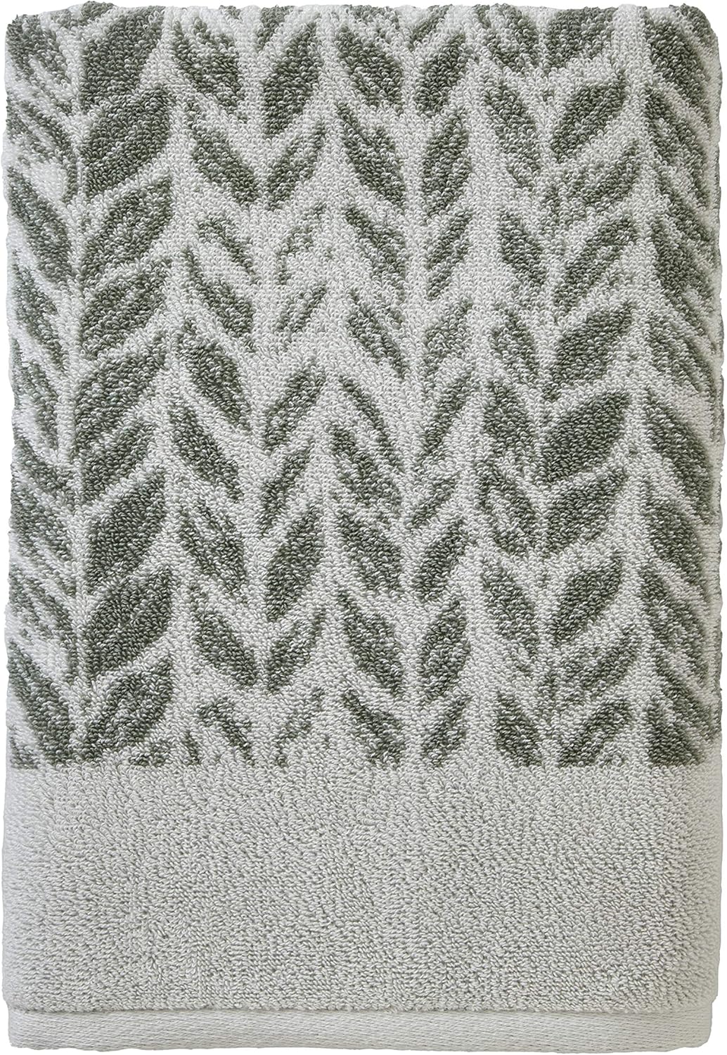 SKL Home Distressed Leaves Bath Towel Sage 28x54