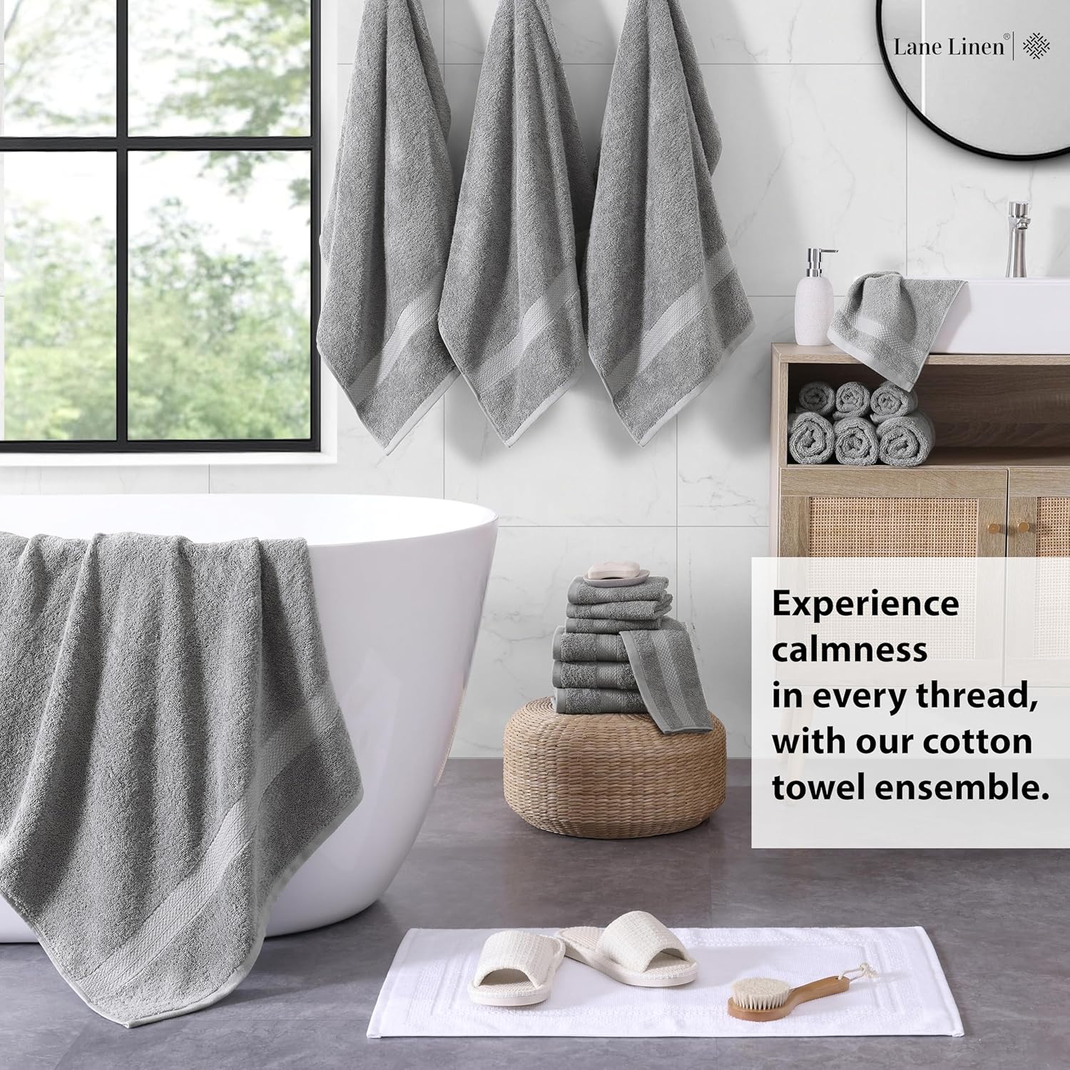 Premium Luxury Cotton Bath Set - Soft Absorbent for Your Washroom Enjoyment