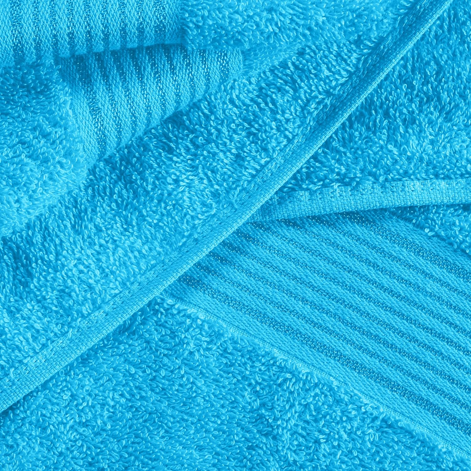 Belizzi Home Ultra Soft 6 Pack Cotton Towel Set - Turquoise Blue 1
