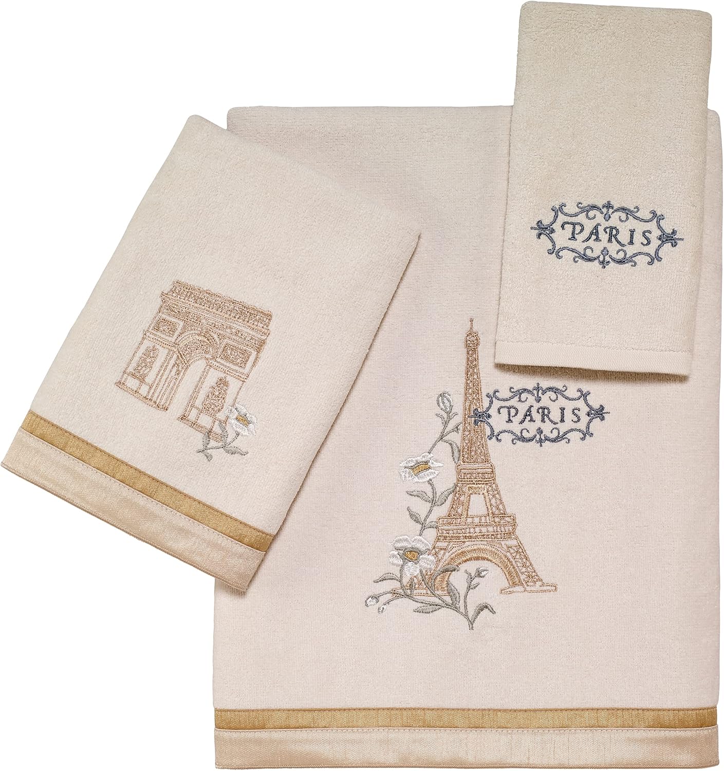 Avanti Linens Bath Towel - Soft Absorbent Cotton Paris Botanique Collection Ivory