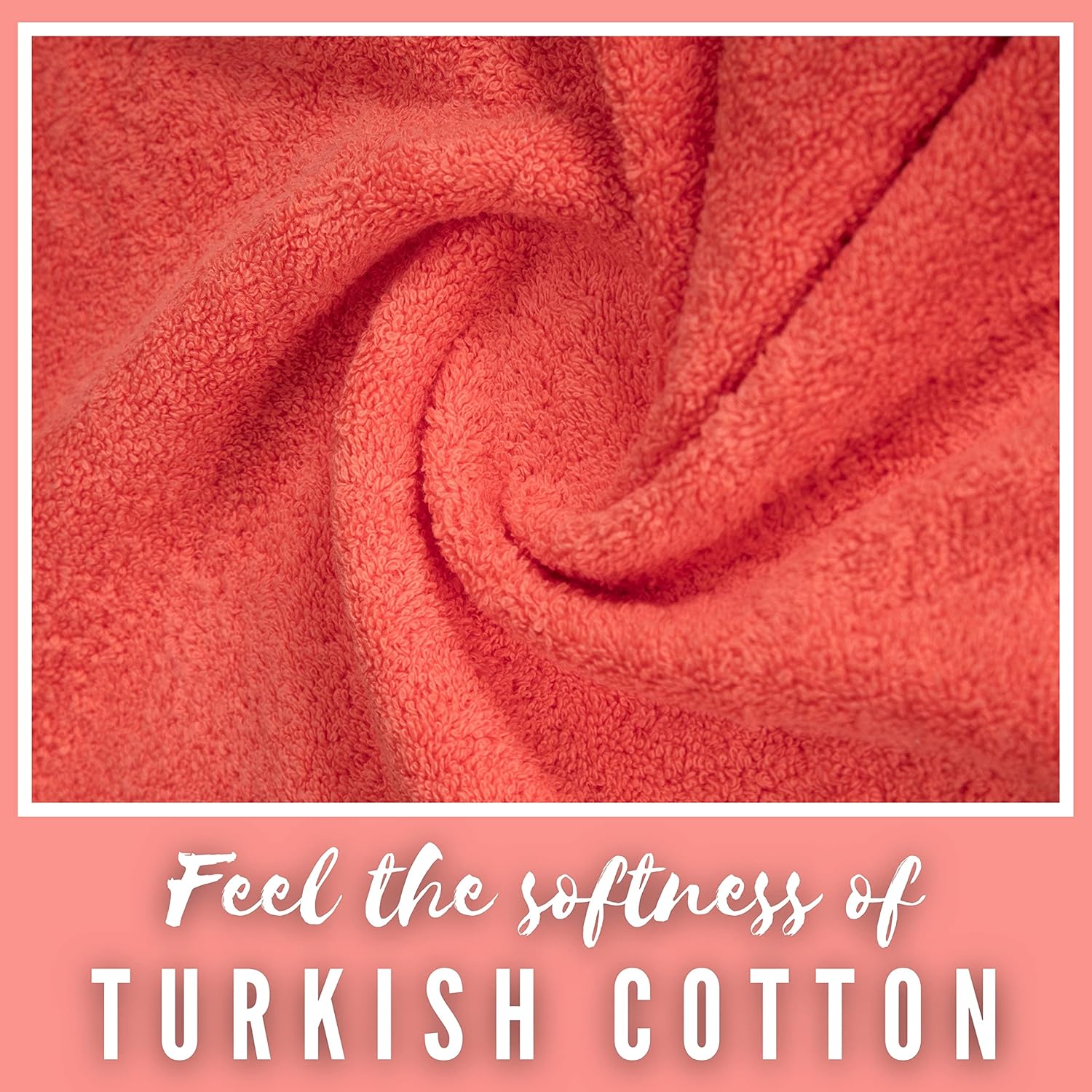 4-Piece Coral-Themed Bath Towels Set