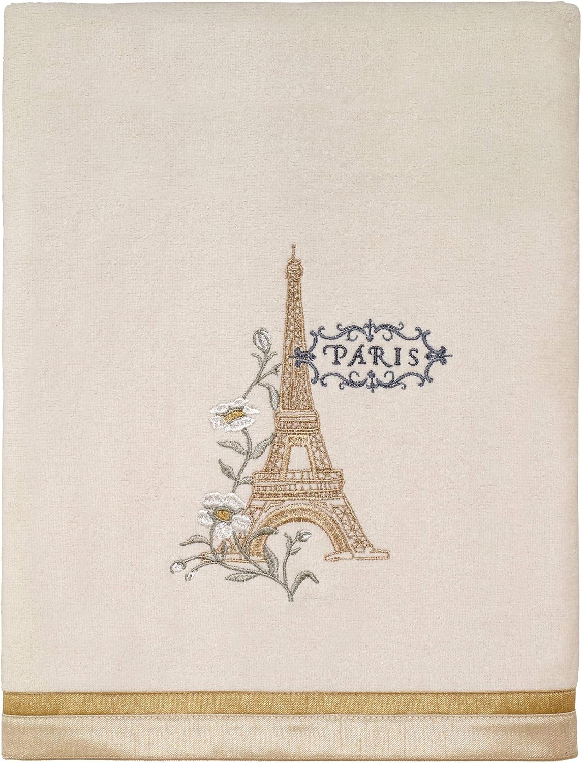 Avanti Linens Bath Towel - Soft Absorbent Cotton Paris Botanique Collection Ivory
