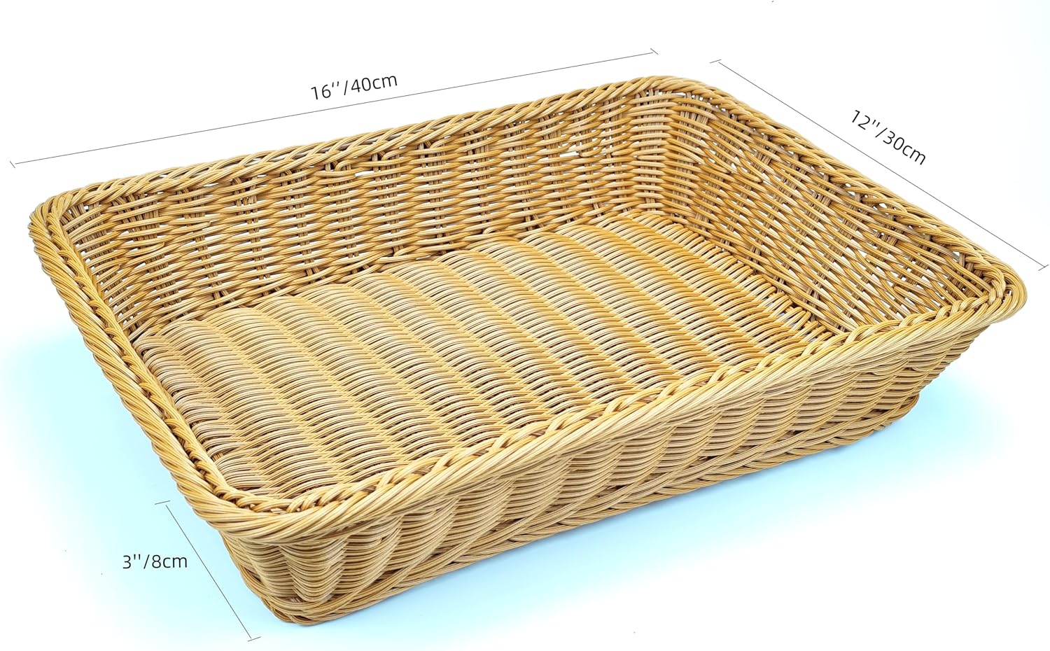 ANRUIDE 16 Poly Wicker Serving Basket