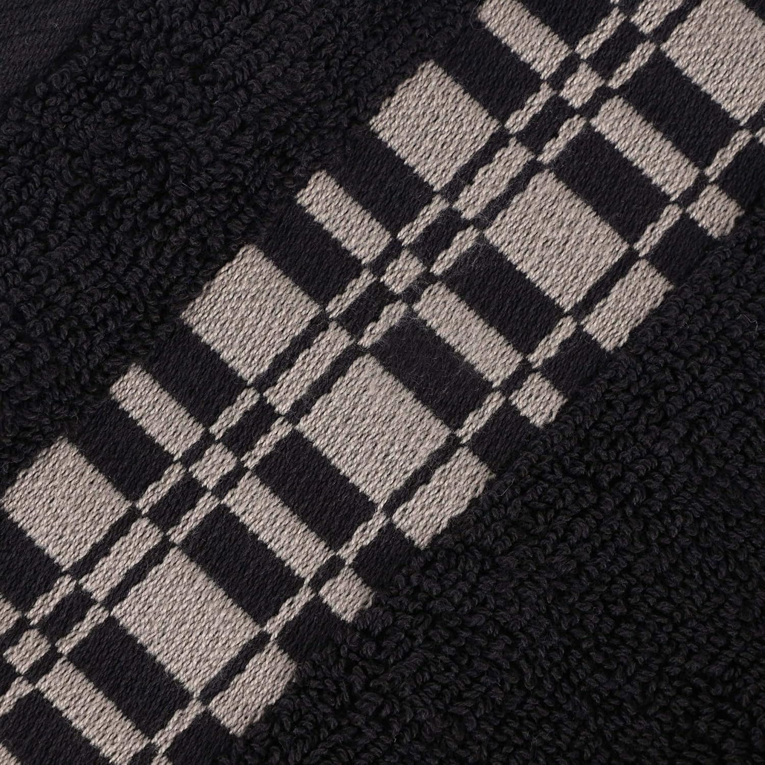 6-Piece Cotton Towel Set with Geometric Design