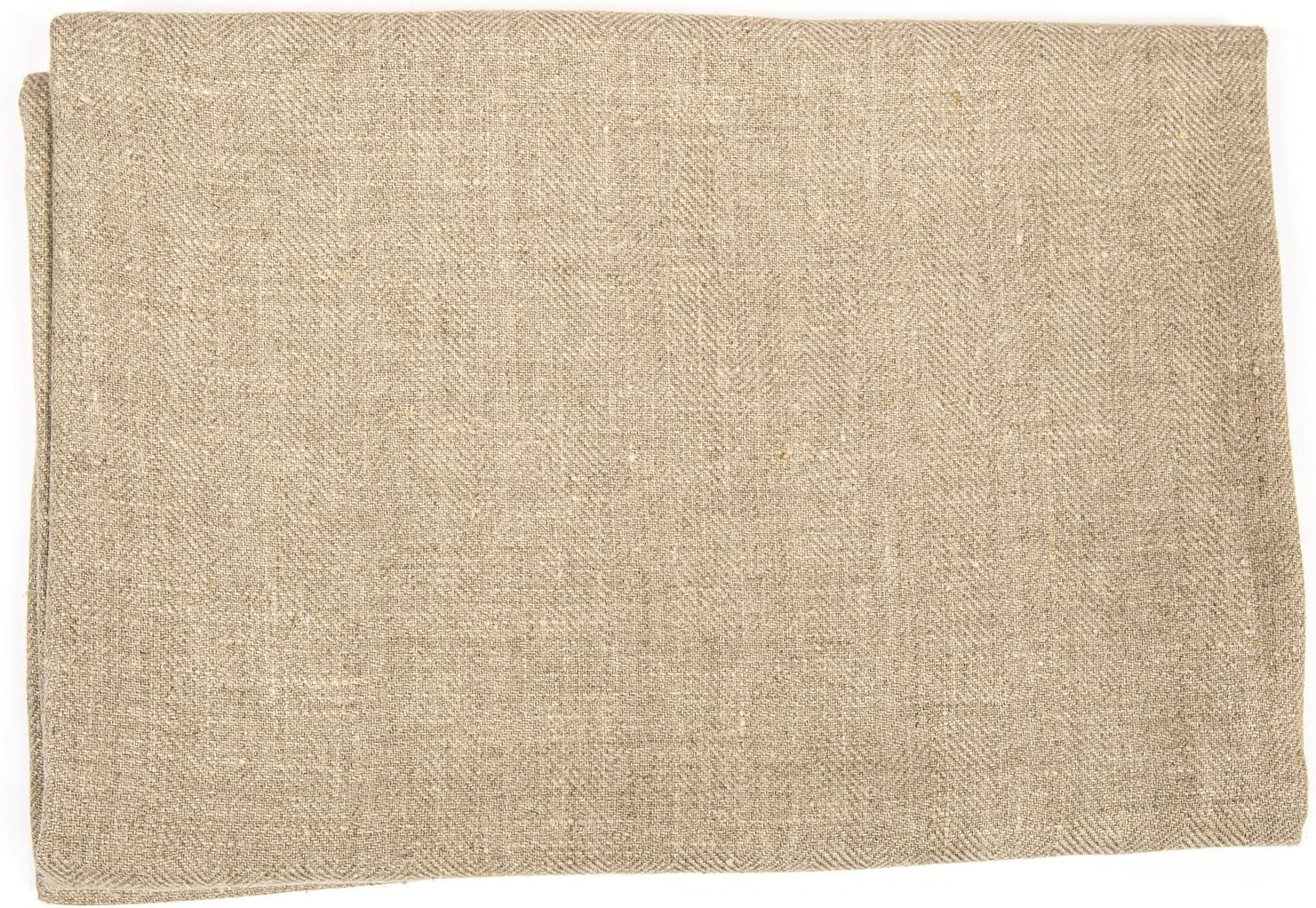 Set of 4 Natural Linen Huckaback Bath Towels Lara