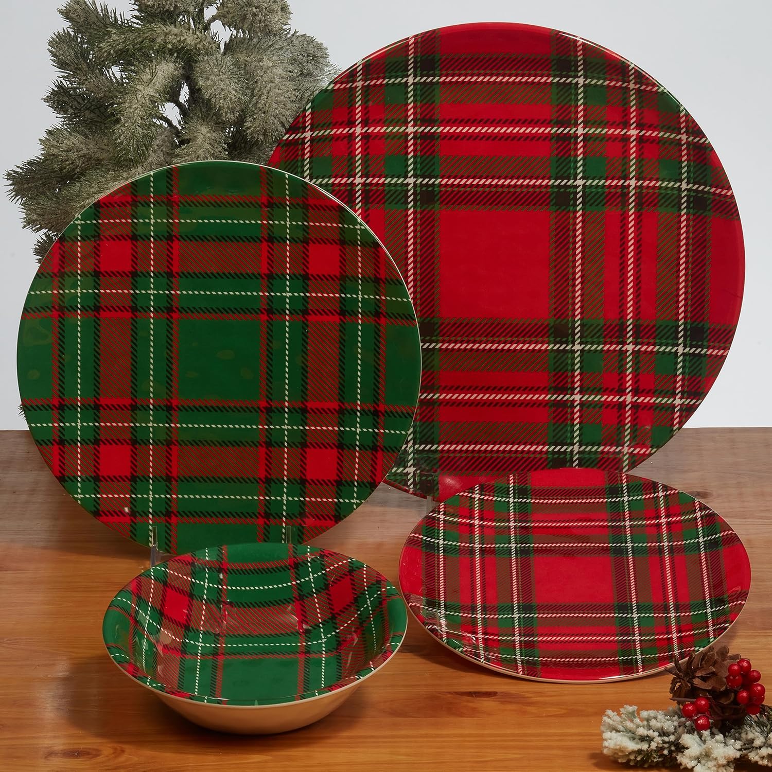 Delightful Melamine Dinner Plates Set of 6