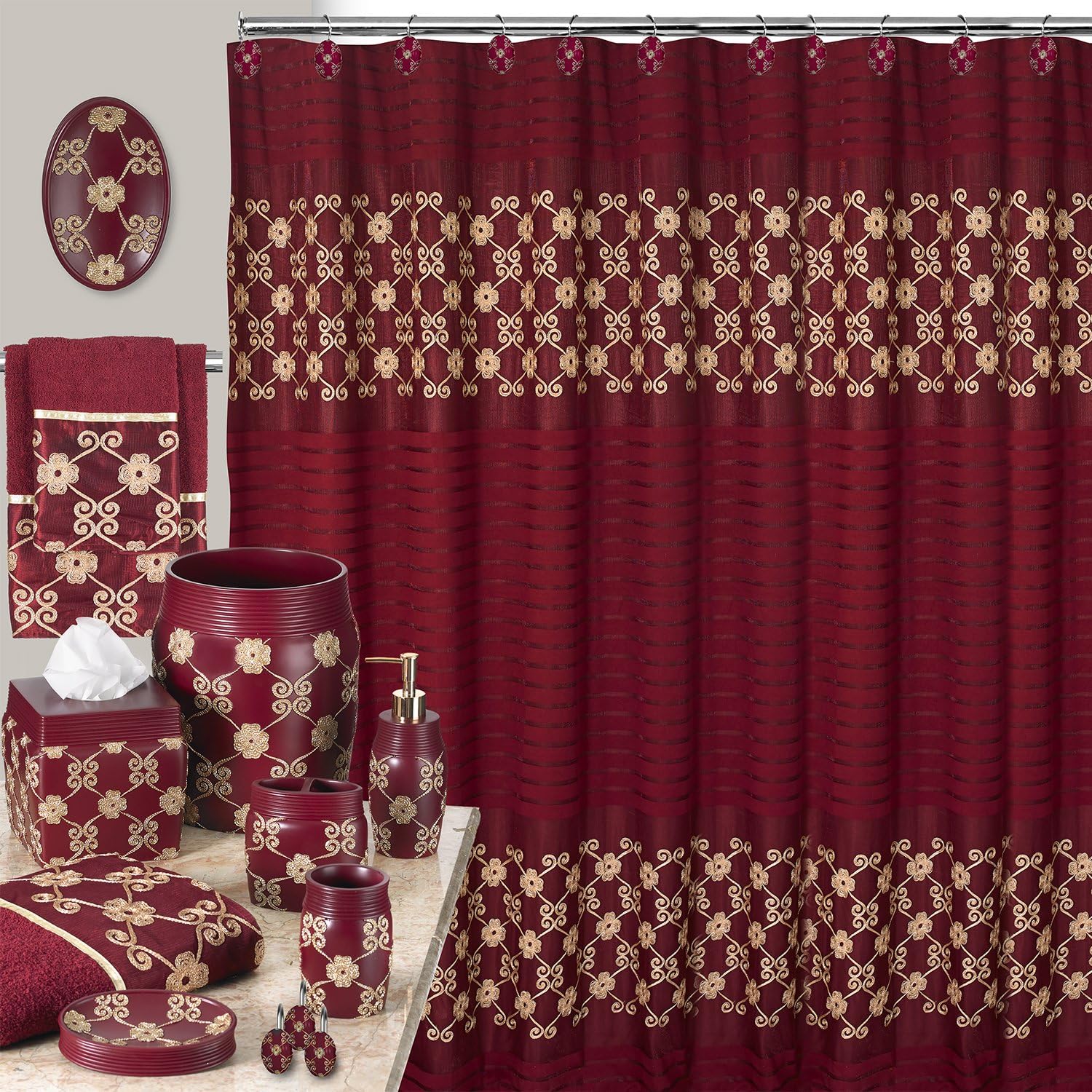 Popular Bath Vlegant Rosa Bath Towels