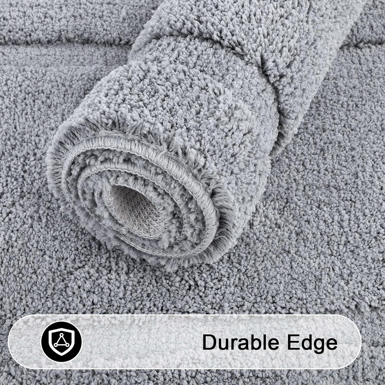 SHACOS Gray Super Soft Bath Rug 20x47