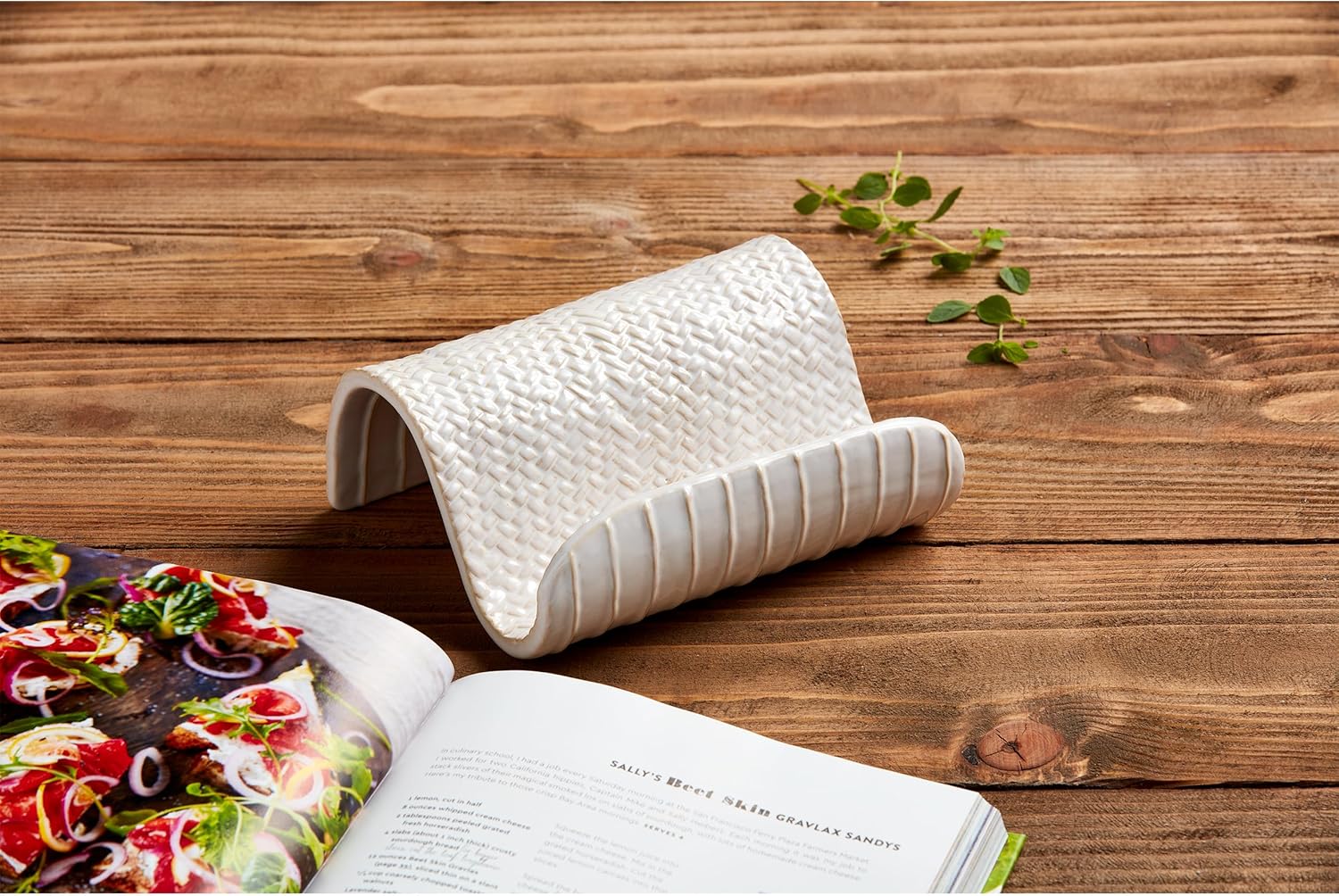 Mud Pie Ceramic Cookbook Holder