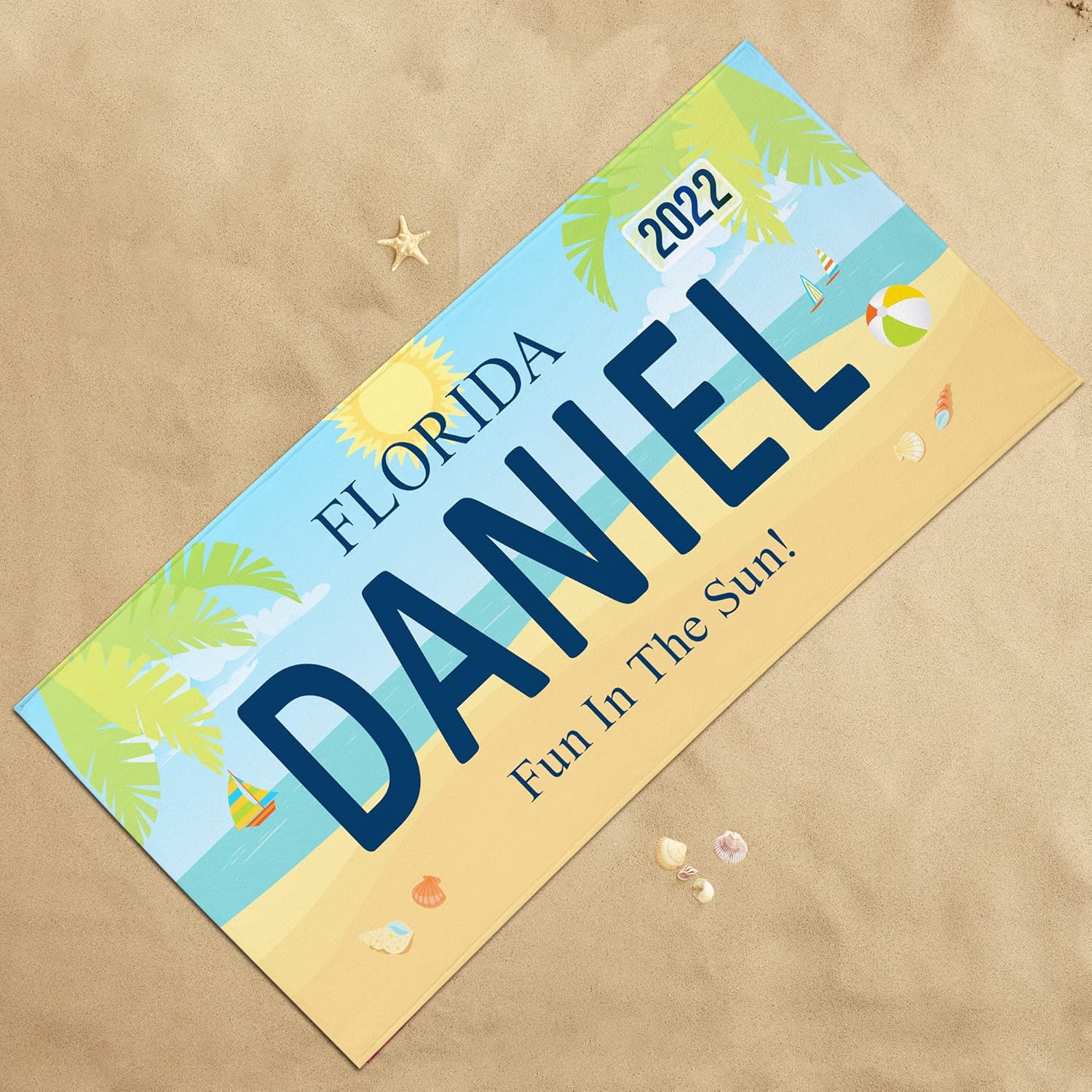 Personalized Roadtrip Beach Towel