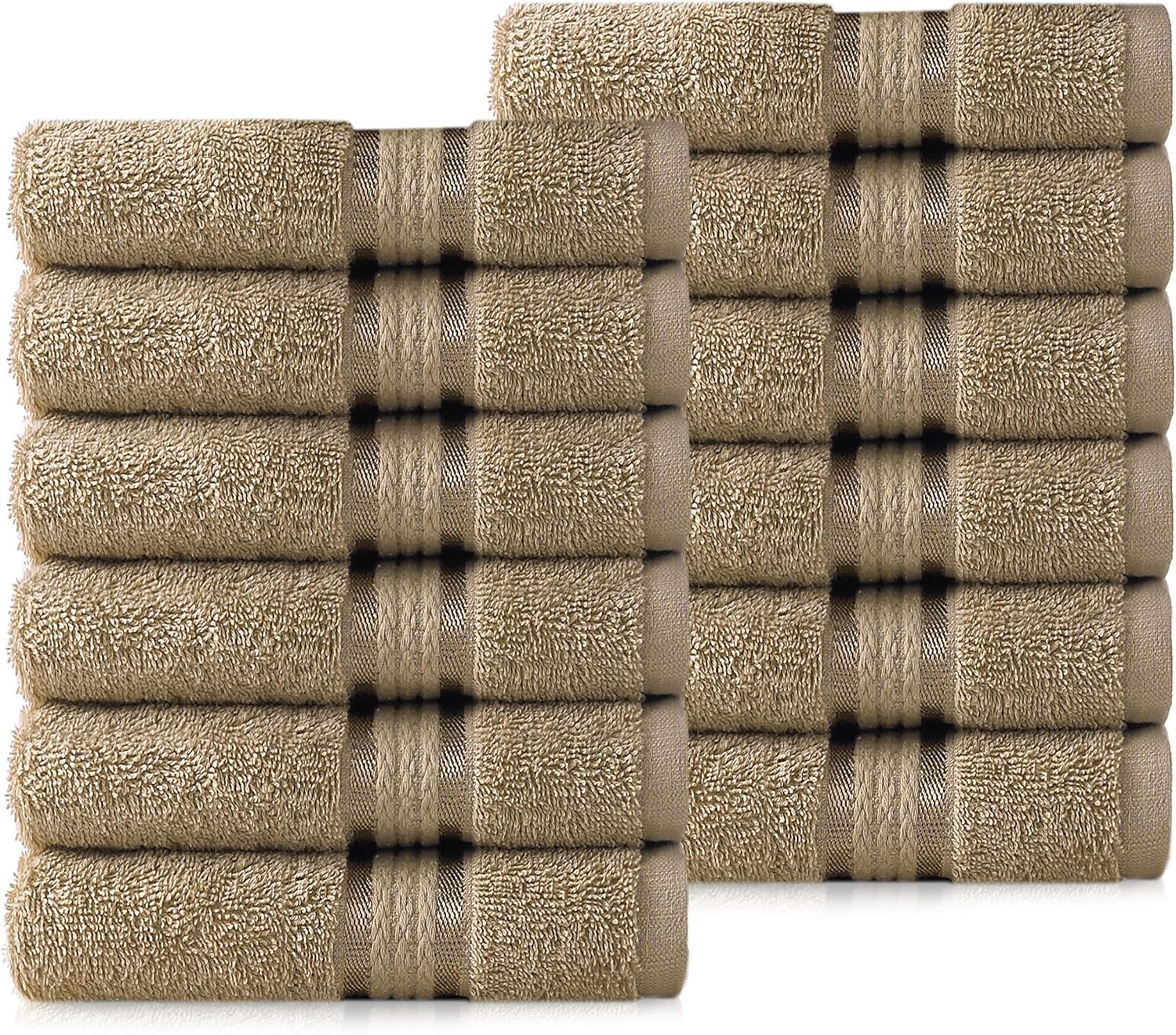 Premium 12-Pack Ultra Soft Cotton Washcloths