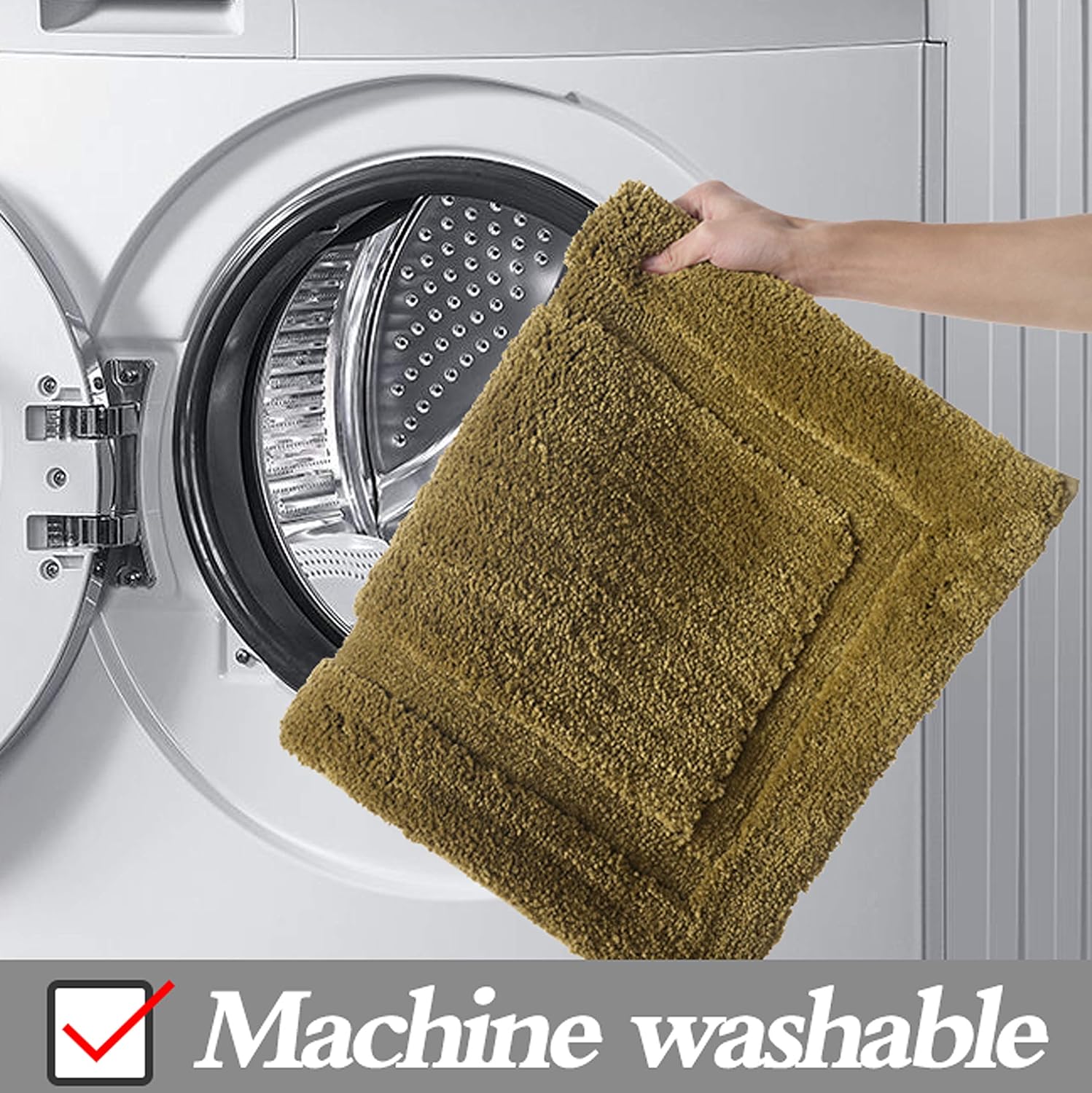 TOMORO Microfiber Non-Slip Bathroom Rug