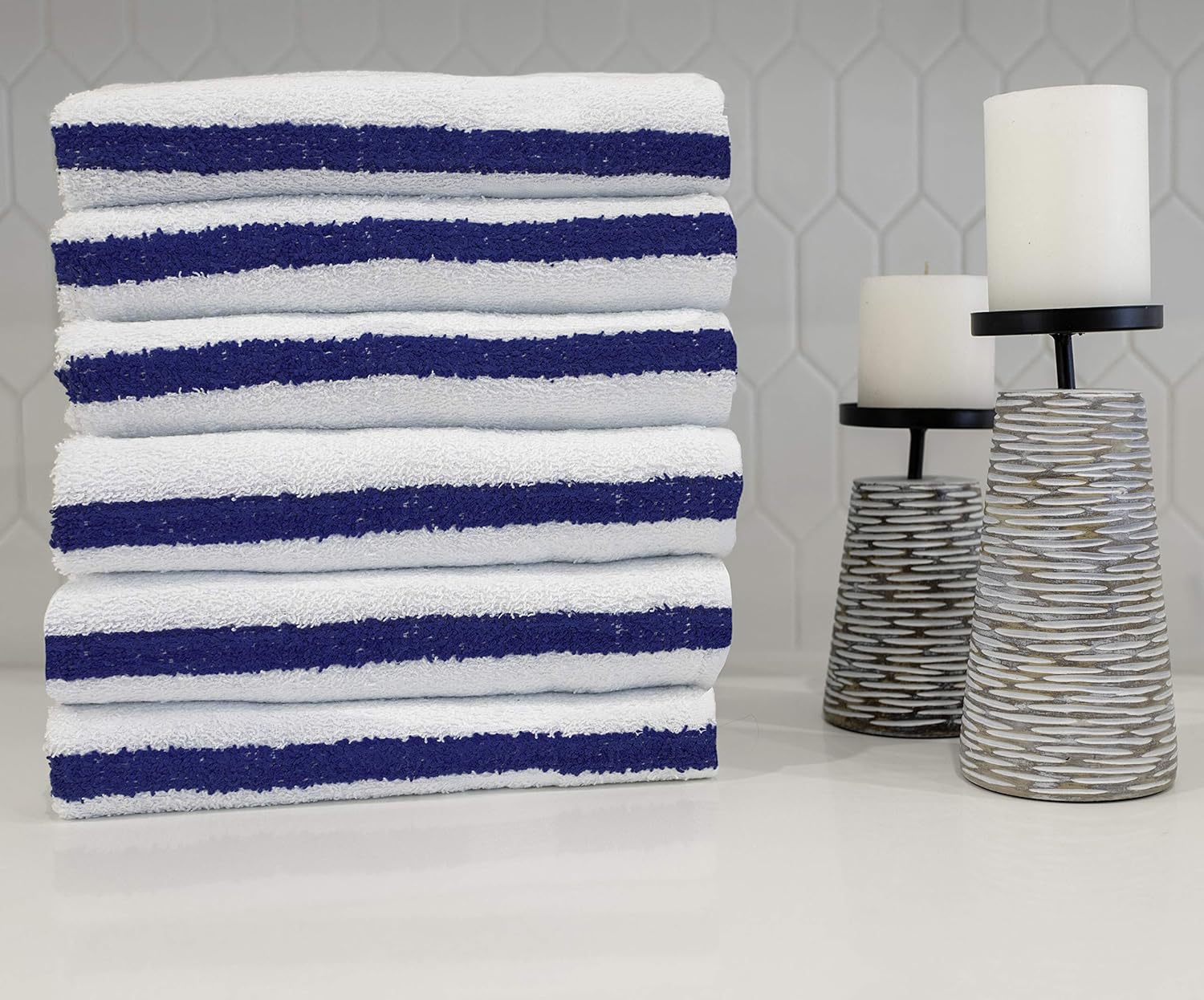 Pacific Linens Premium Ultra-Soft Cotton Bath Towels 24 Pack 22x44