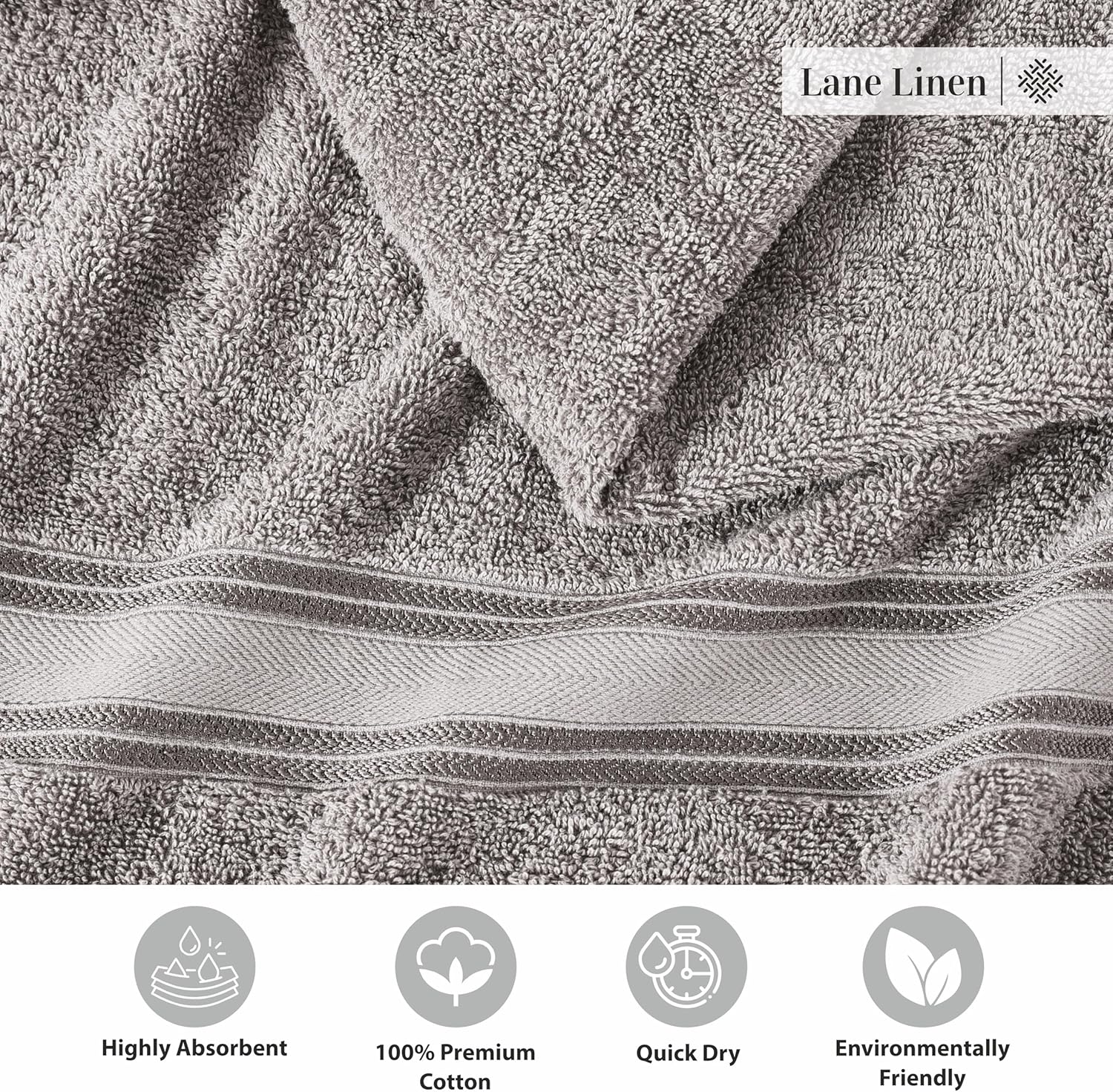 Luxury 100 Cotton Bath Towels - Zero Twist High Absorbency Cloud-like Softness