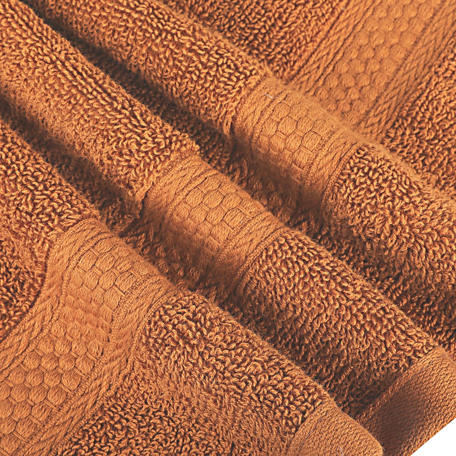 A1 Home Collections Burnt Caramel Bath Towels Pack of 4