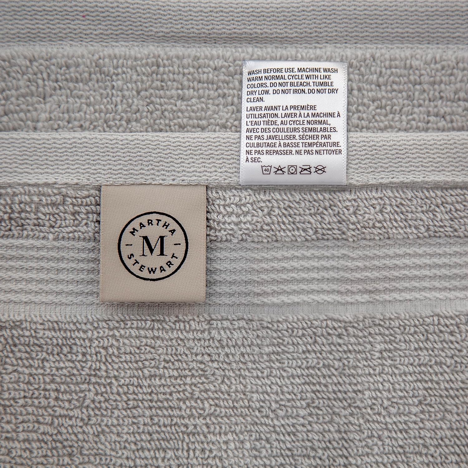 Martha Stewart 100 Cotton Bath Towels Set of 6 Soft Absorbent White
